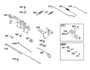 Controls Group Diagram and Parts List for 356776-0013-G1 200000 - 399999 Briggs and Stratton Engine